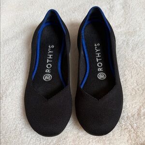 Rothy's Black and Blue Women's Loafers